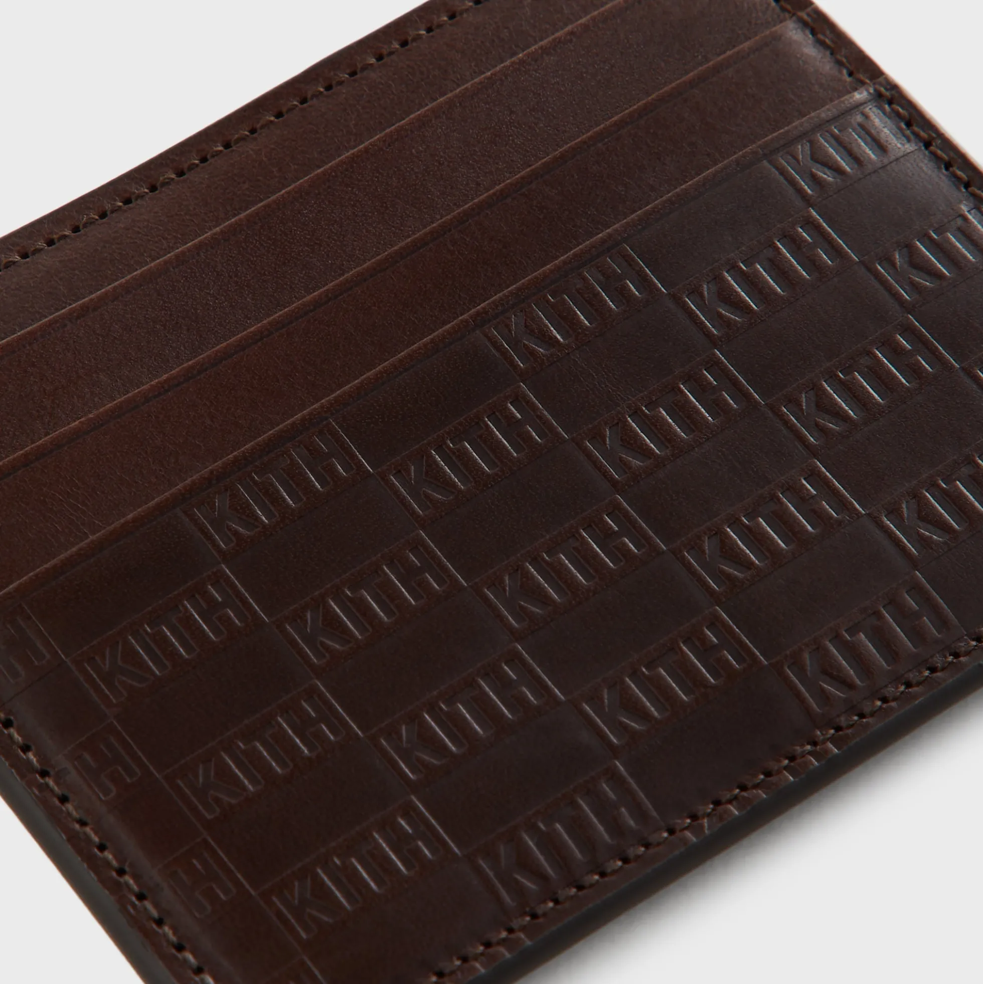 Porte-cartes en cuir monogrammé Kith