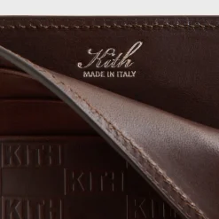Porte-cartes en cuir monogrammé Kith