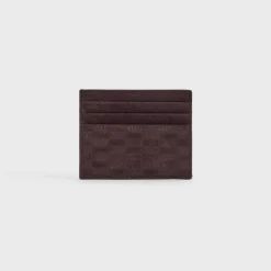 Porte-cartes en daim monogramme Kith