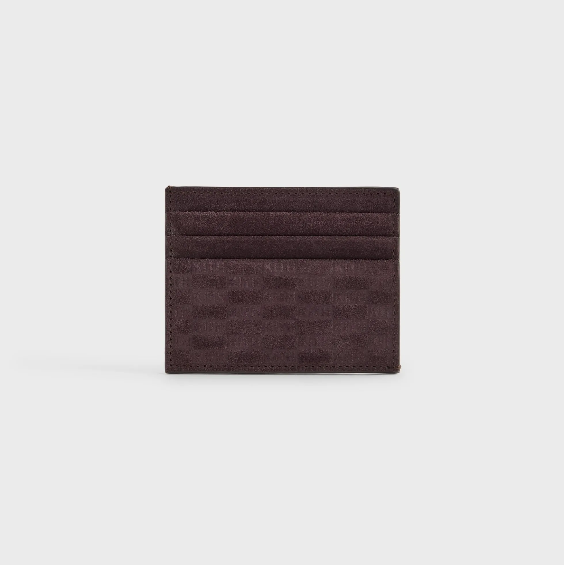 Porte-cartes en daim monogramme Kith