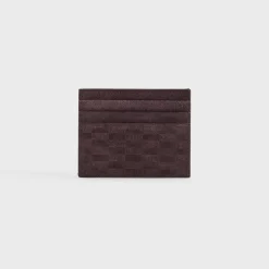 Porte-cartes en daim monogramme Kith