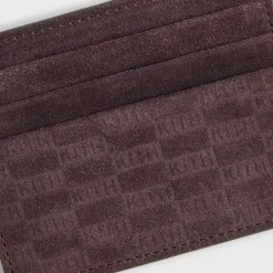 Porte-cartes en daim monogramme Kith