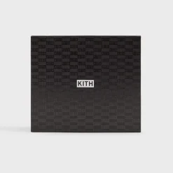 Porte-cartes Kith Monogram en daim