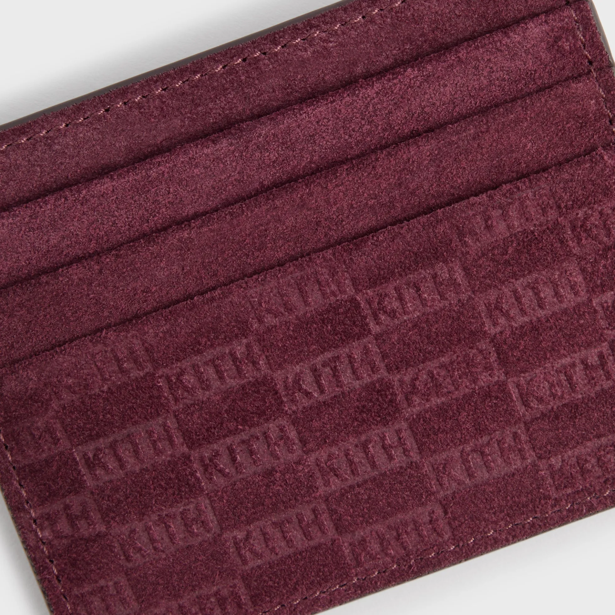 Porte-cartes Kith Monogram en daim