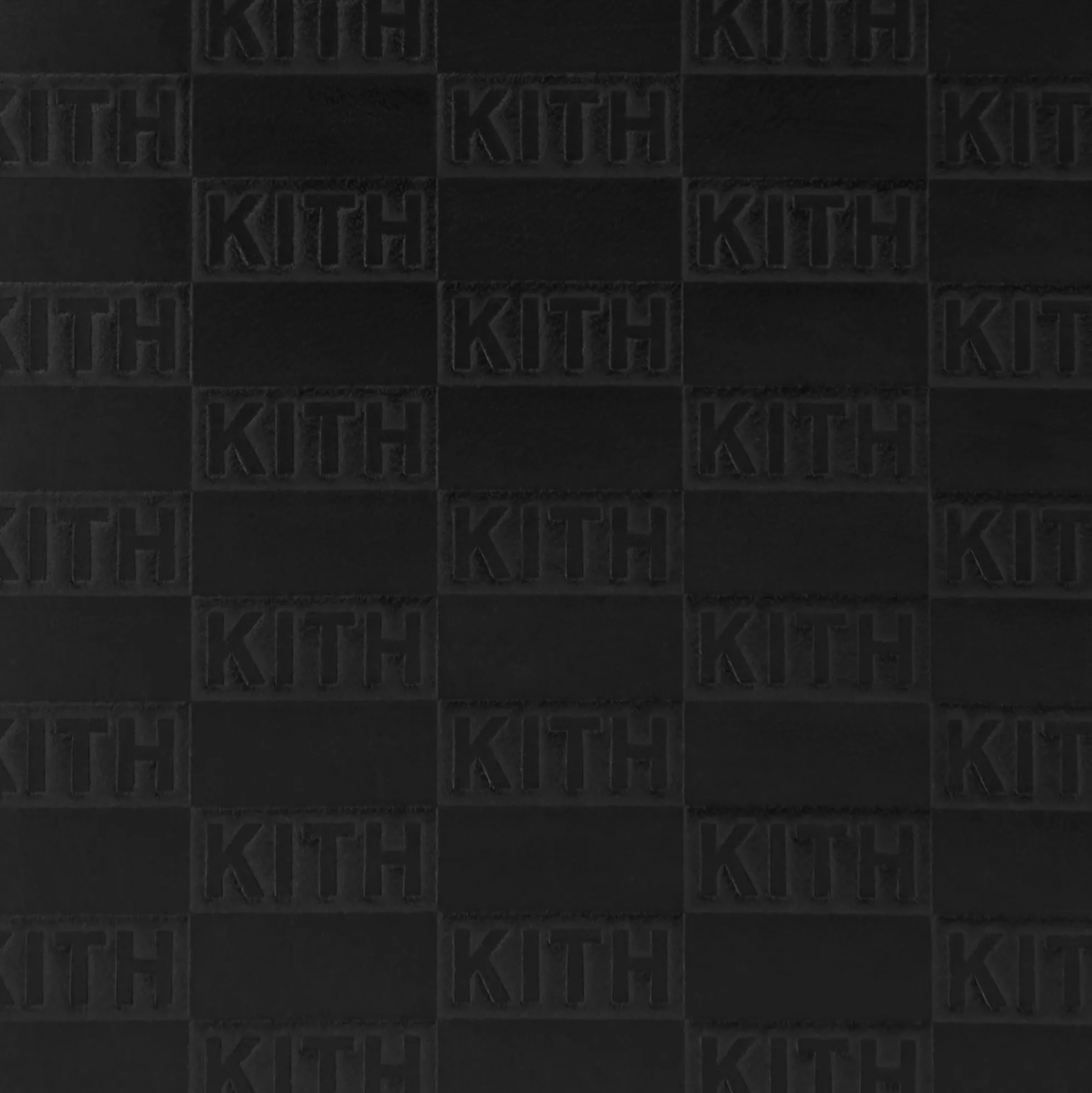 Portefeuille Kith Monogram en cuir noir