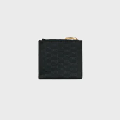 Portefeuille à pression en cuir monogrammé Kith