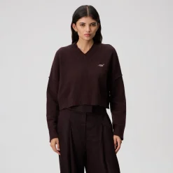 Pull court à col en V Anja pour femme de Kith