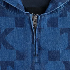 Pull en denim monogrammé Harrison de Kith Kids