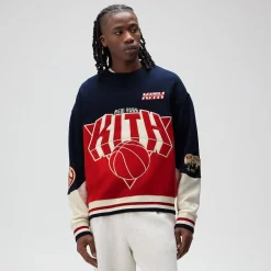 Pull Kith pour les New York Knicks, multicolore vintage, col rond