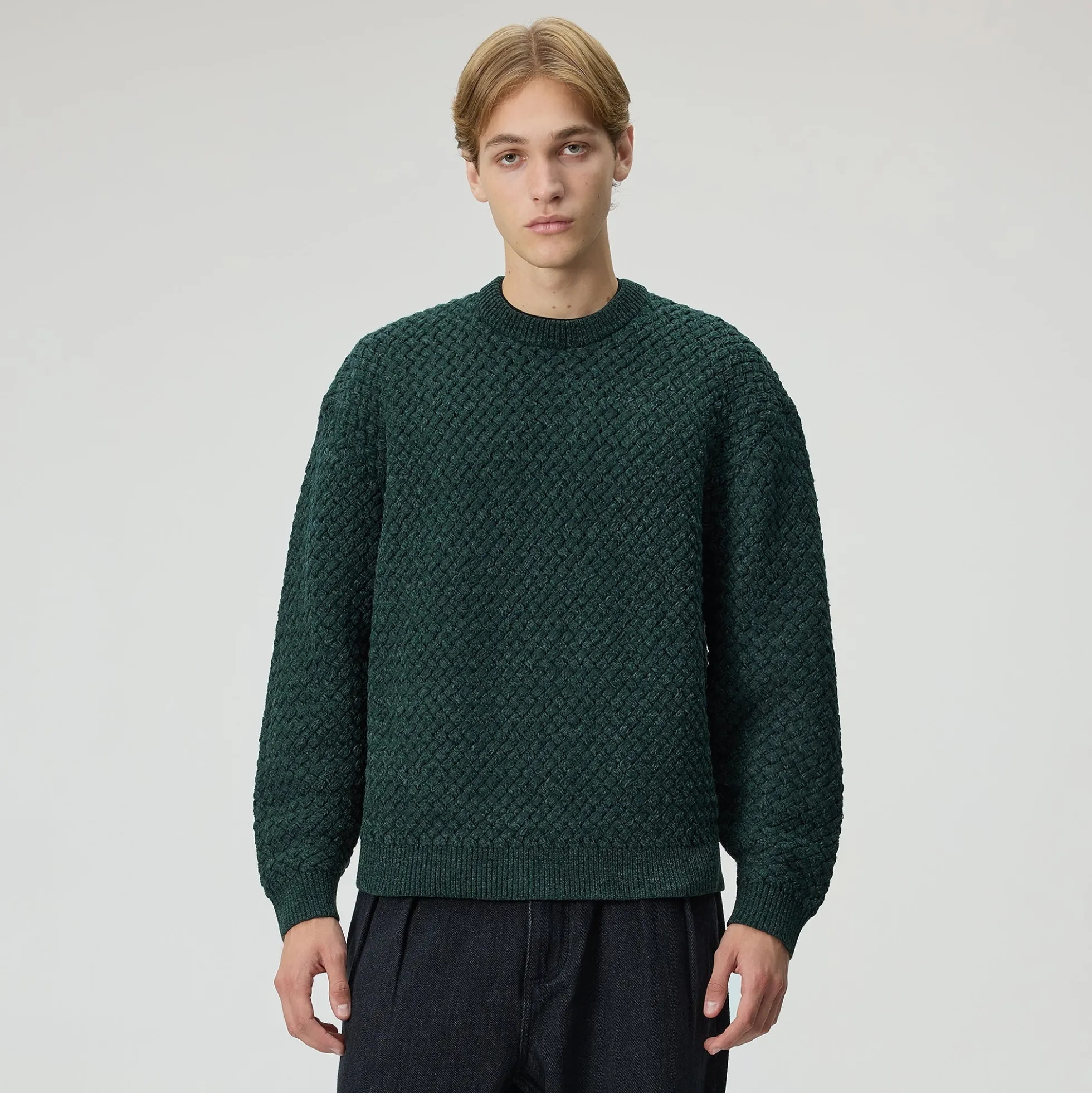 Pull ras du cou en chenille tissée &Kin Lewis