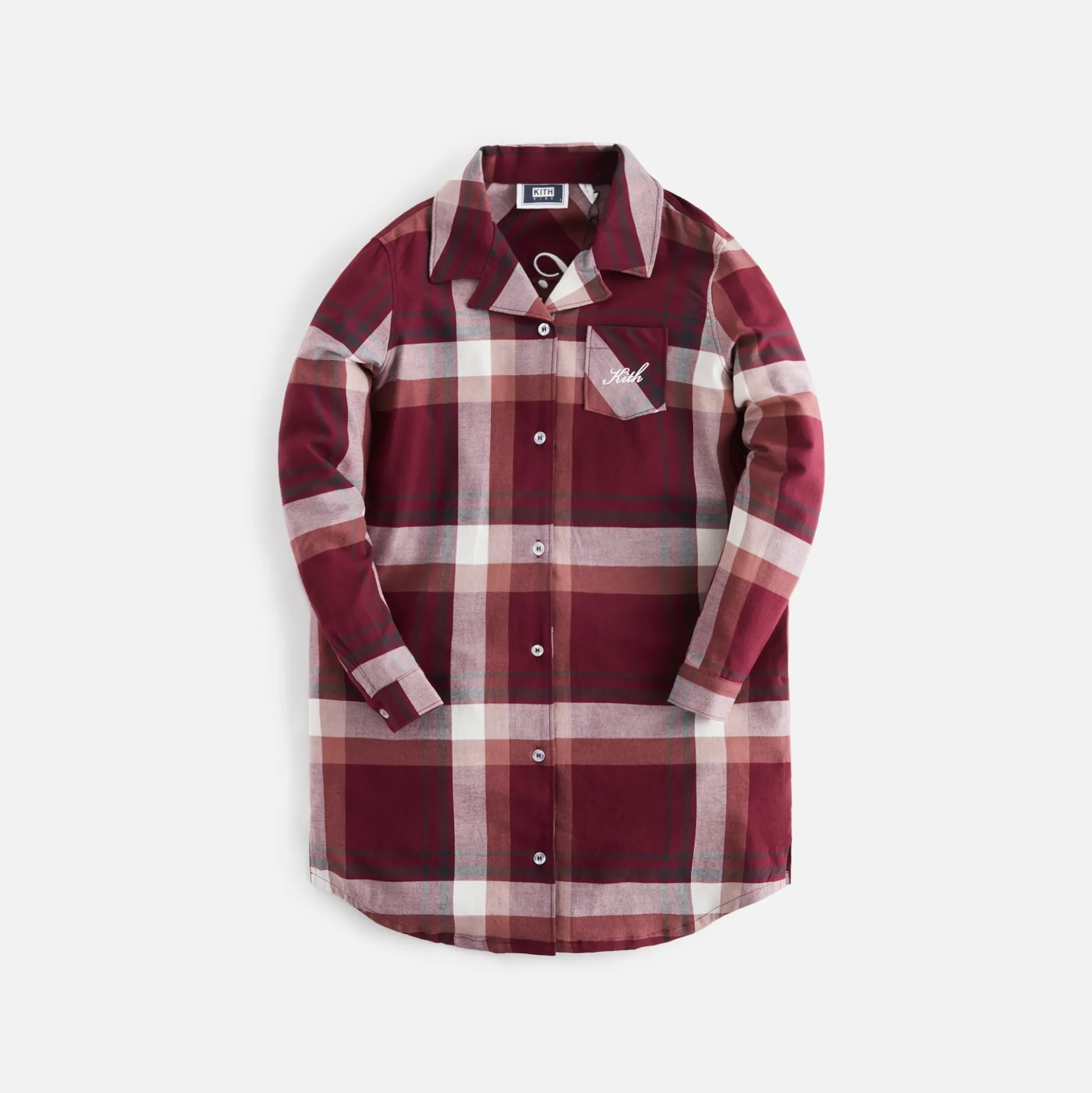 Robe Chemise à Carreaux à Manches Longues pour Enfants Kith