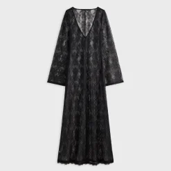 Robe longue en dentelle à col V Lyla de Lisa for Kith pour femme