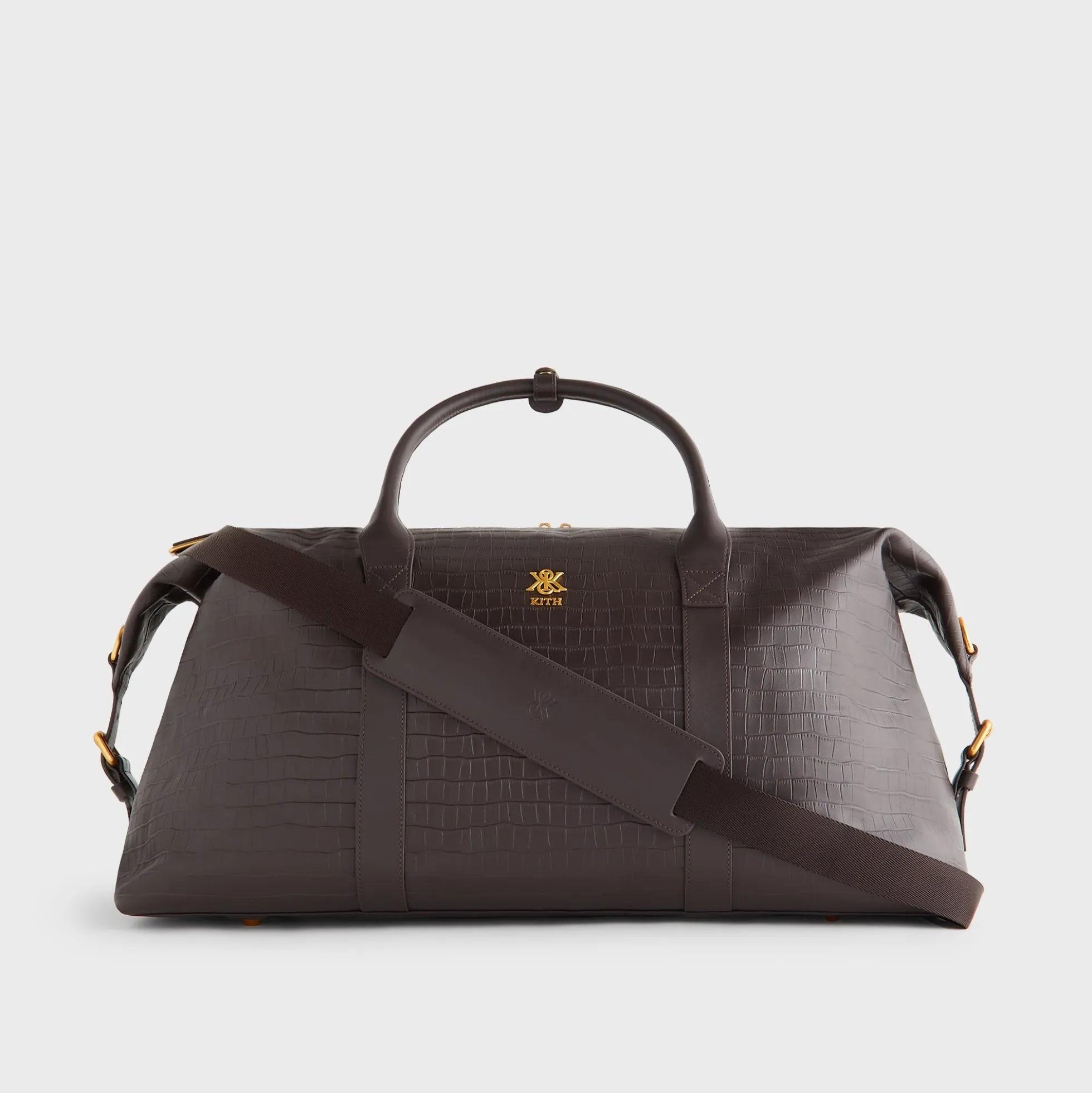 Sac de voyage Kith en cuir embossé façon crocodile