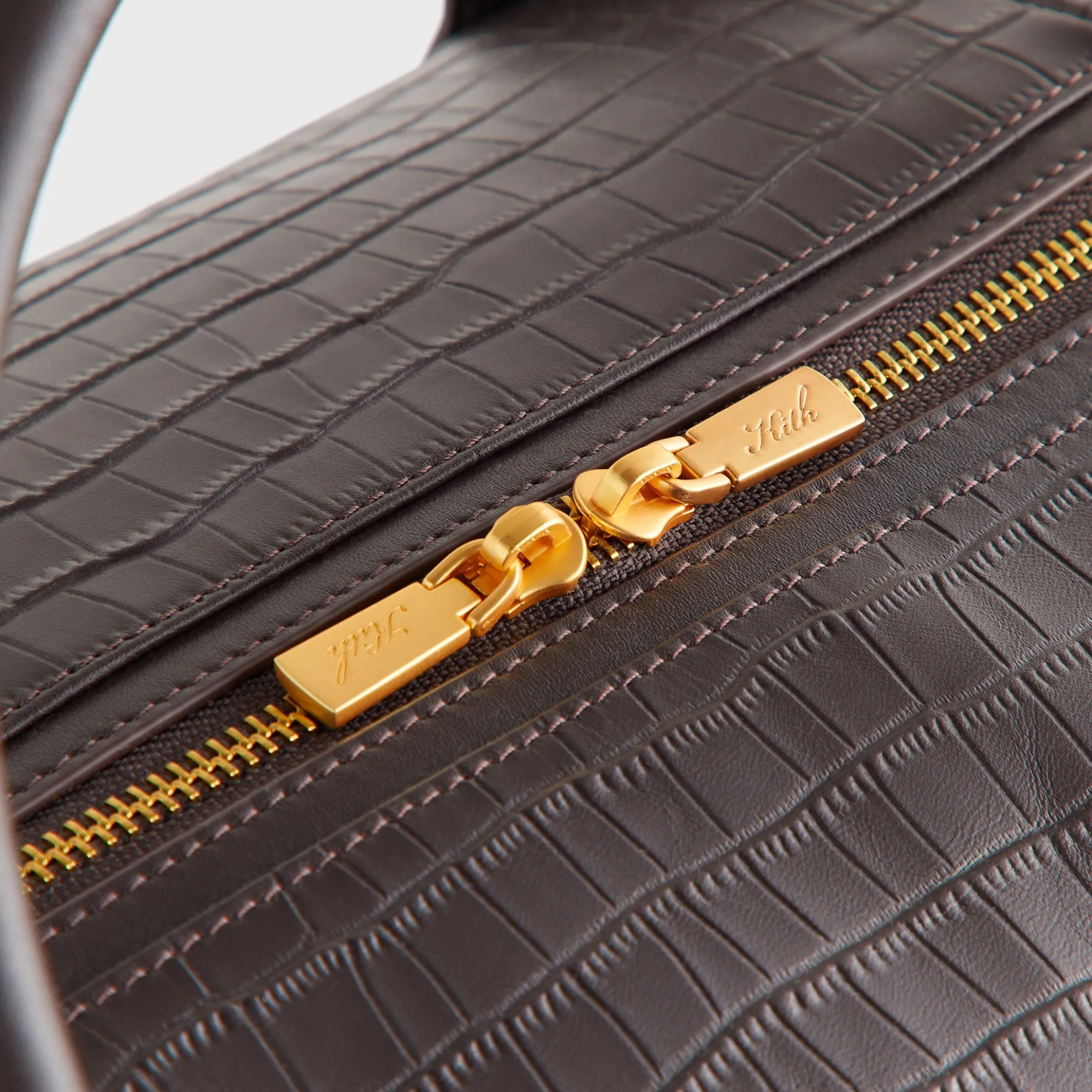 Sac de voyage Kith en cuir embossé façon crocodile