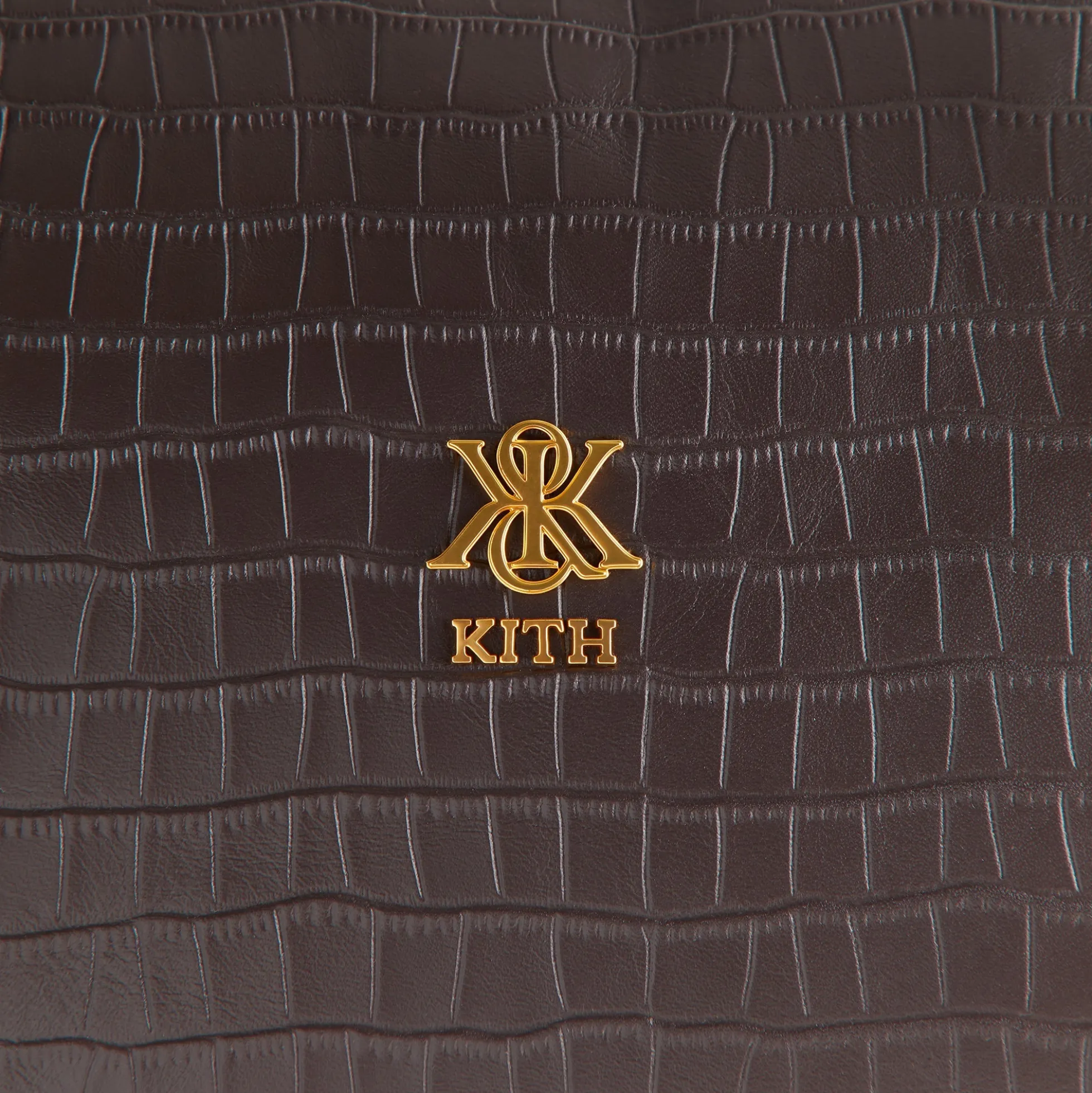 Sac de voyage Kith en cuir embossé façon crocodile