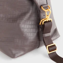 Sac de voyage Kith en cuir embossé façon crocodile