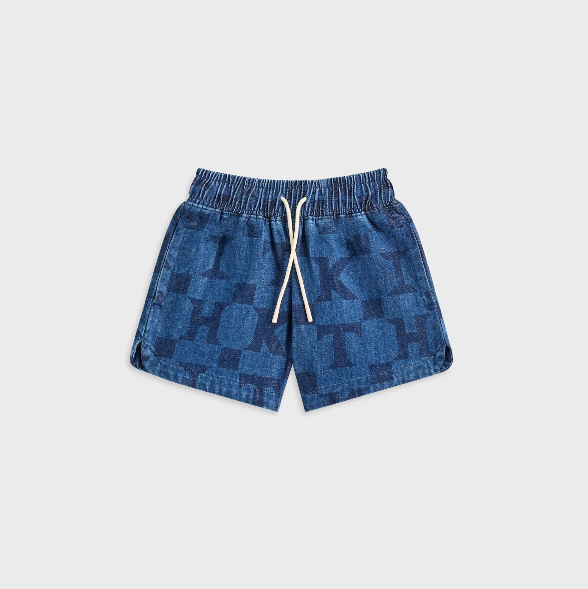 Short en jean monogrammé Kith Kids