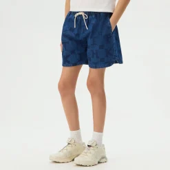 Short en jean monogrammé Kith Kids