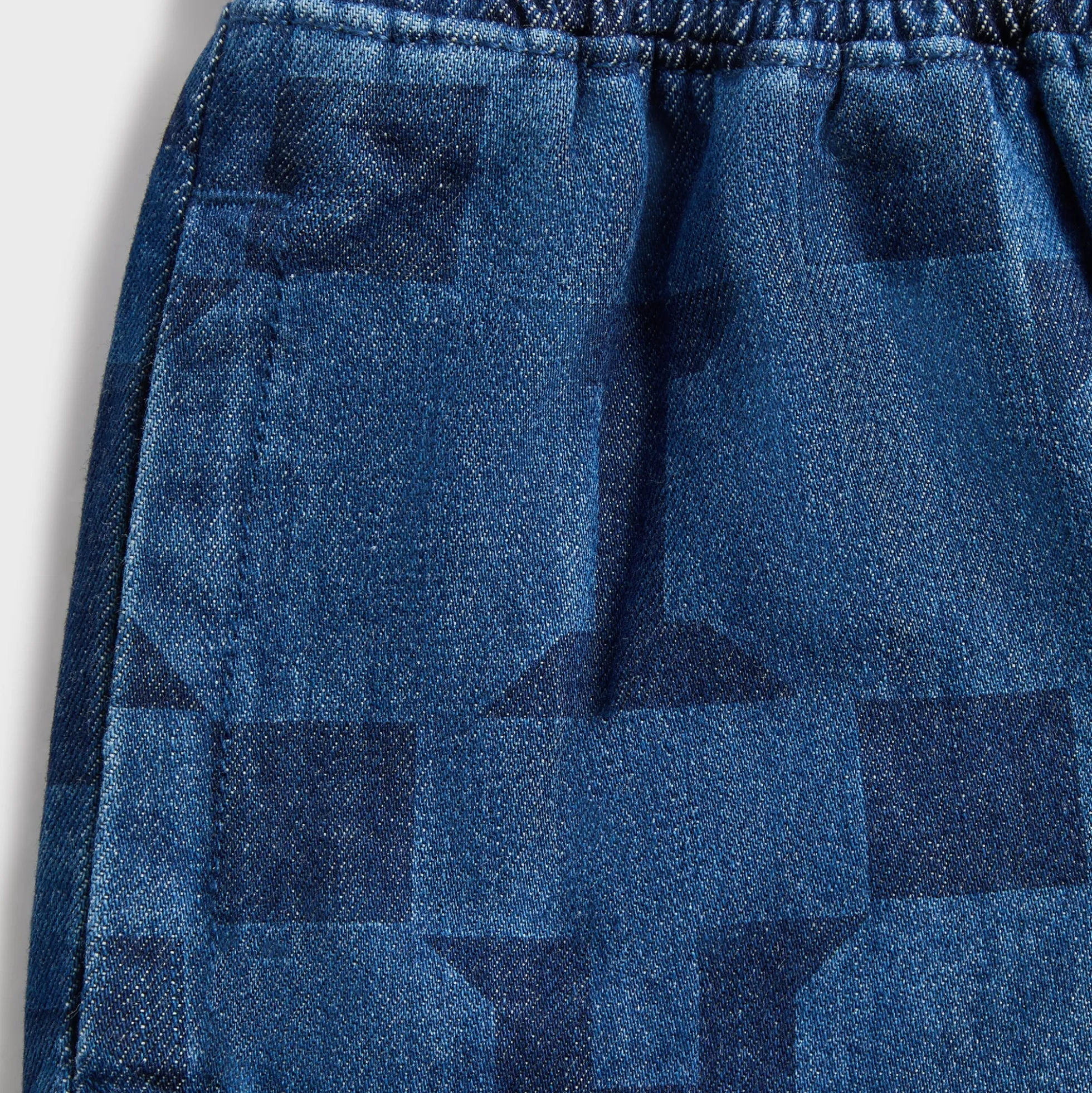 Short en jean monogrammé Kith Kids