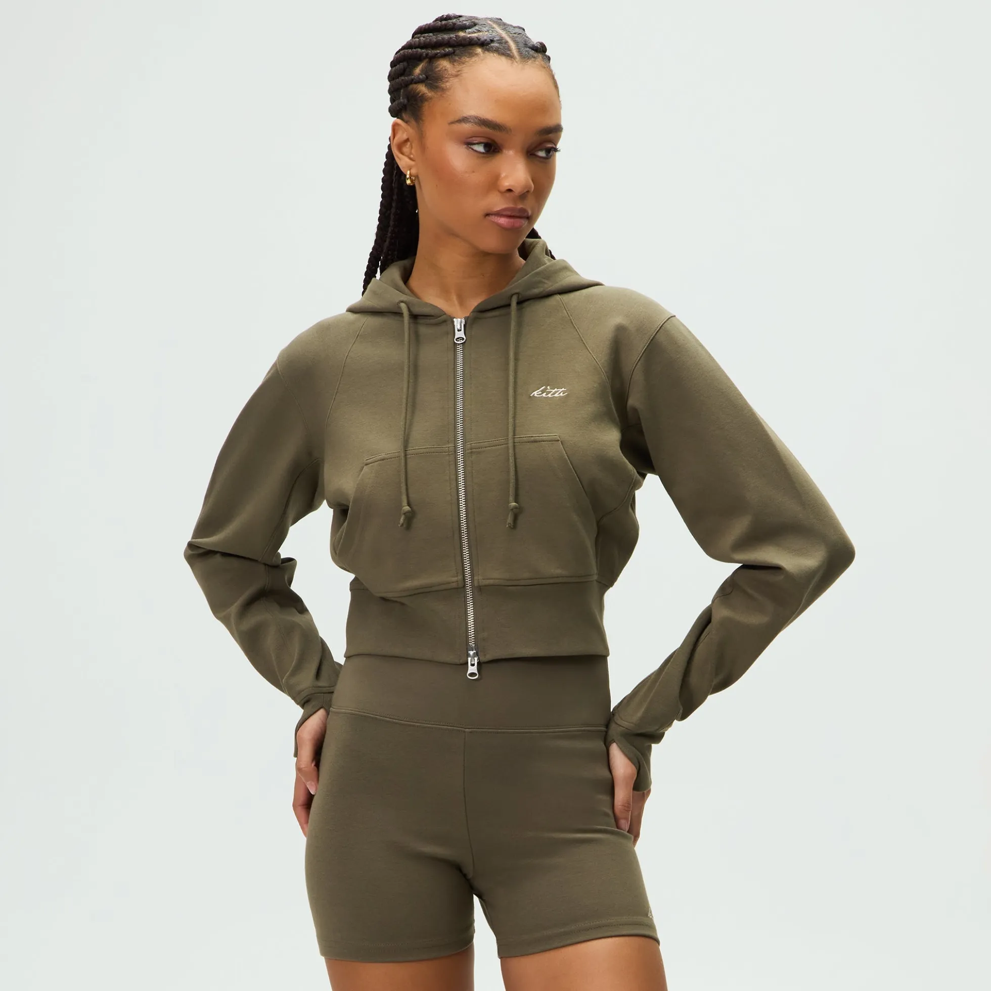 Sweat à capuche court Kith pour femme Davin