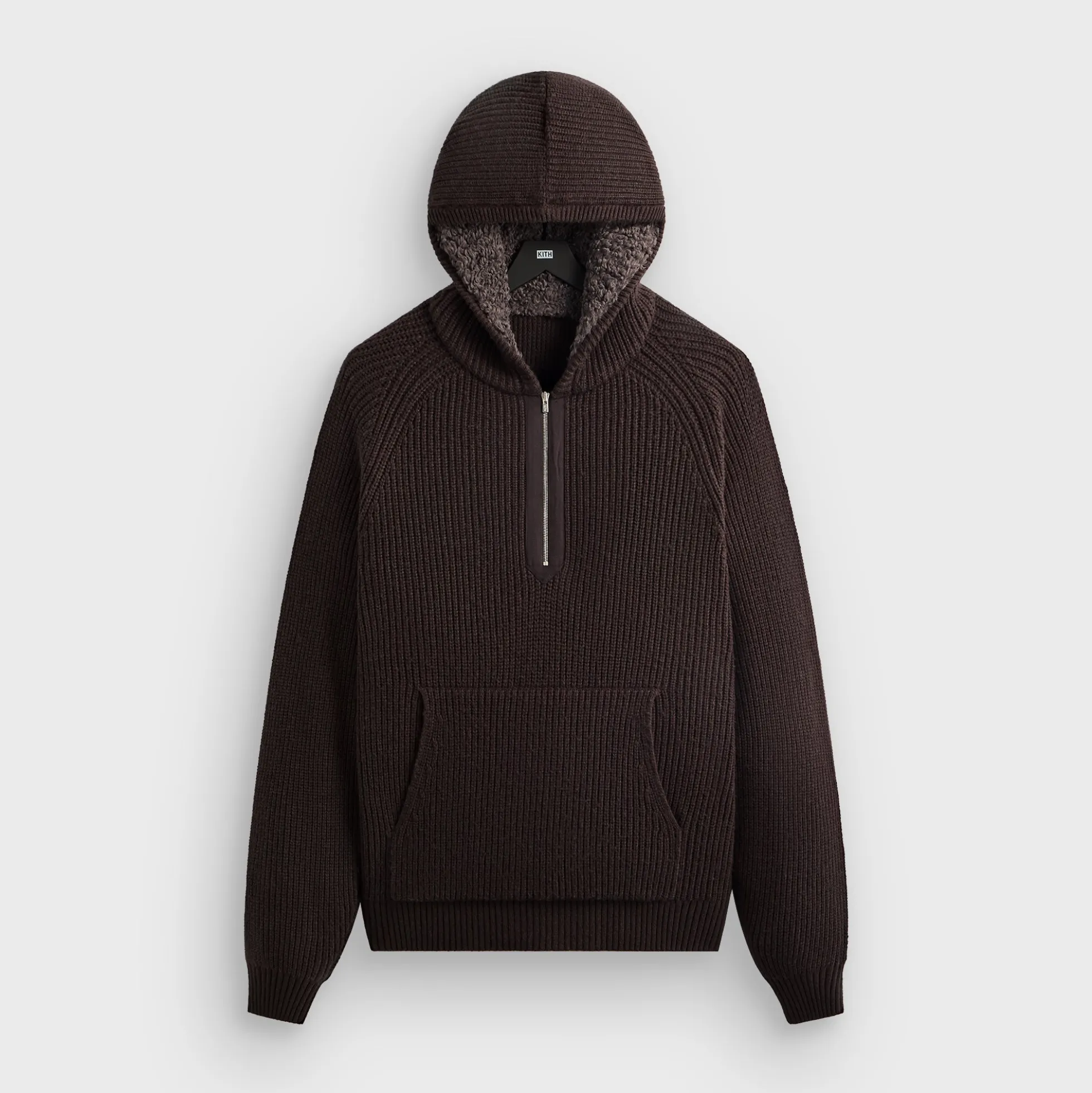 Sweat à capuche zippé Kith en maille mérinos