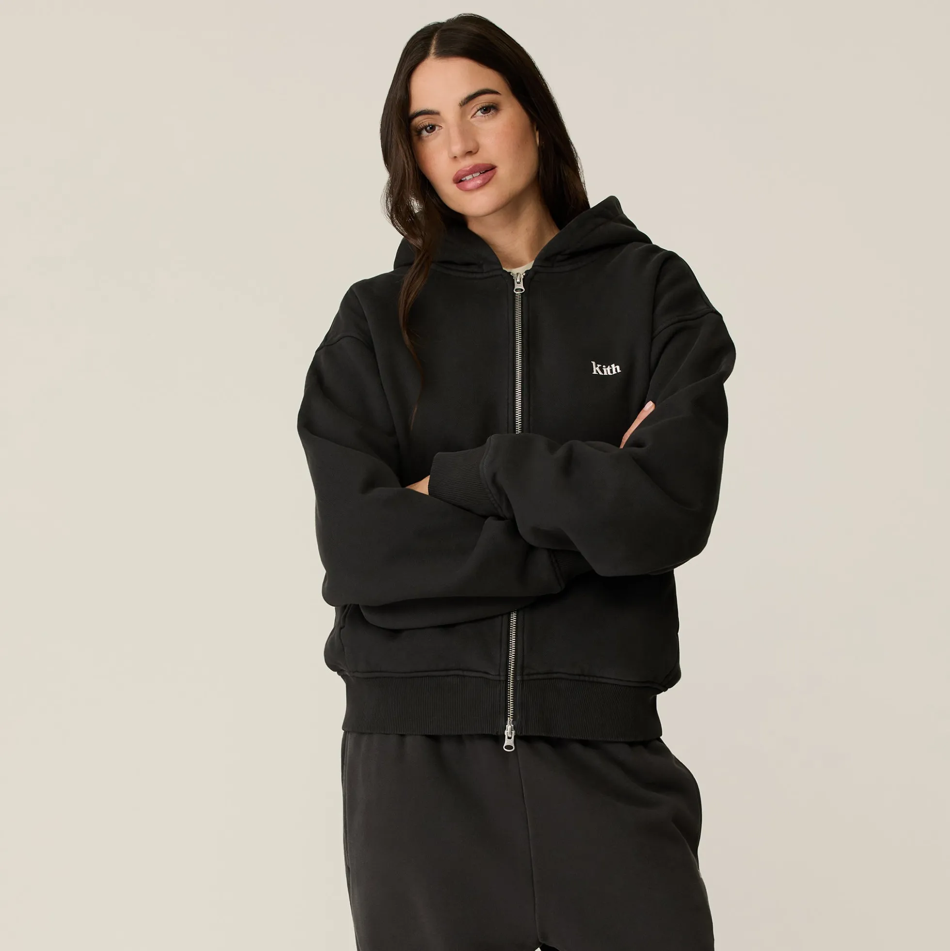 Sweat à capuche zippé Kith Tanner pour femme
