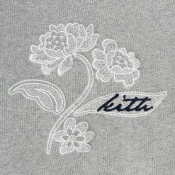 Sweat à capuche zippé Lisa for Kith pour femme, orné de dentelle brodée