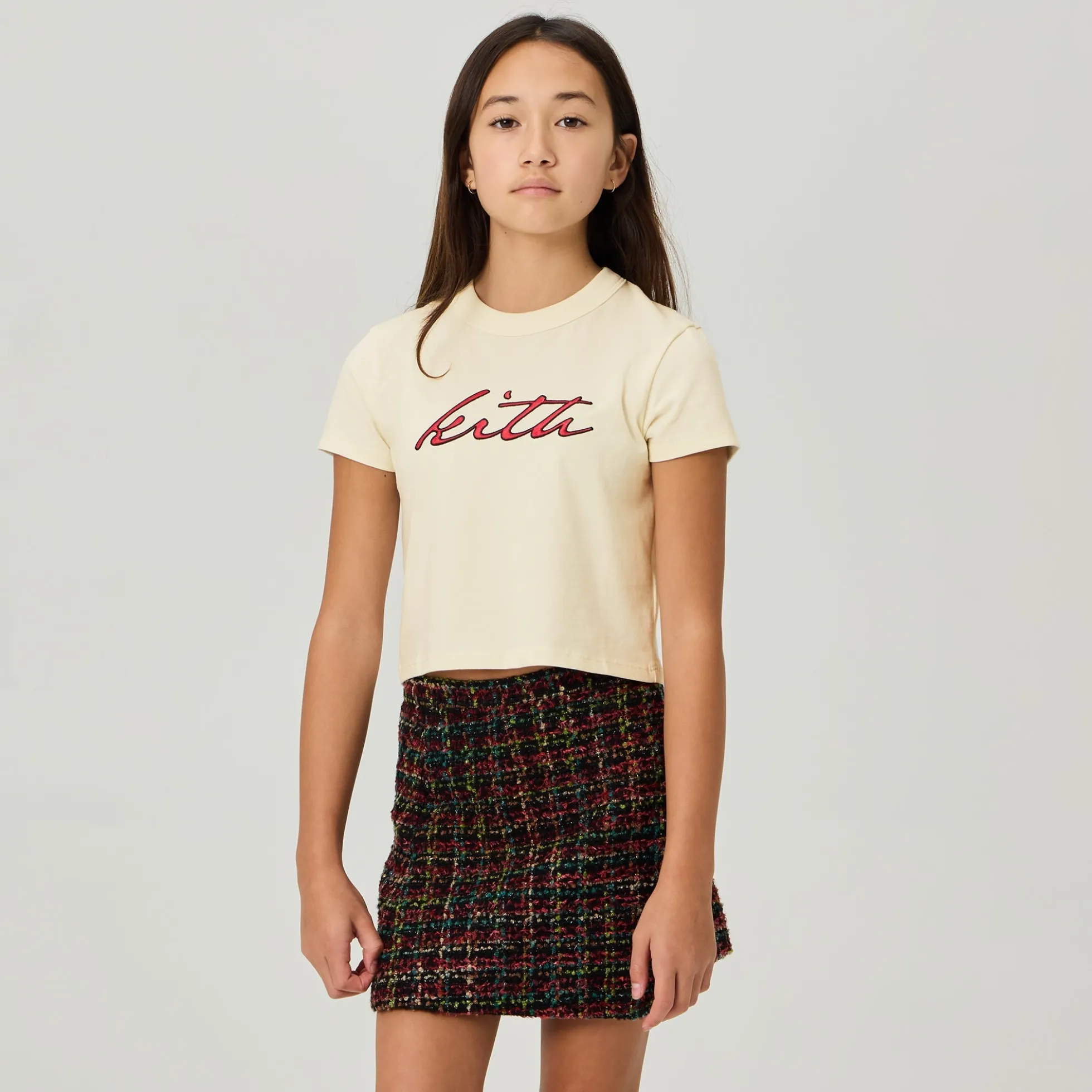 T-shirt Kith Kids Signature Logo Mulberry II
