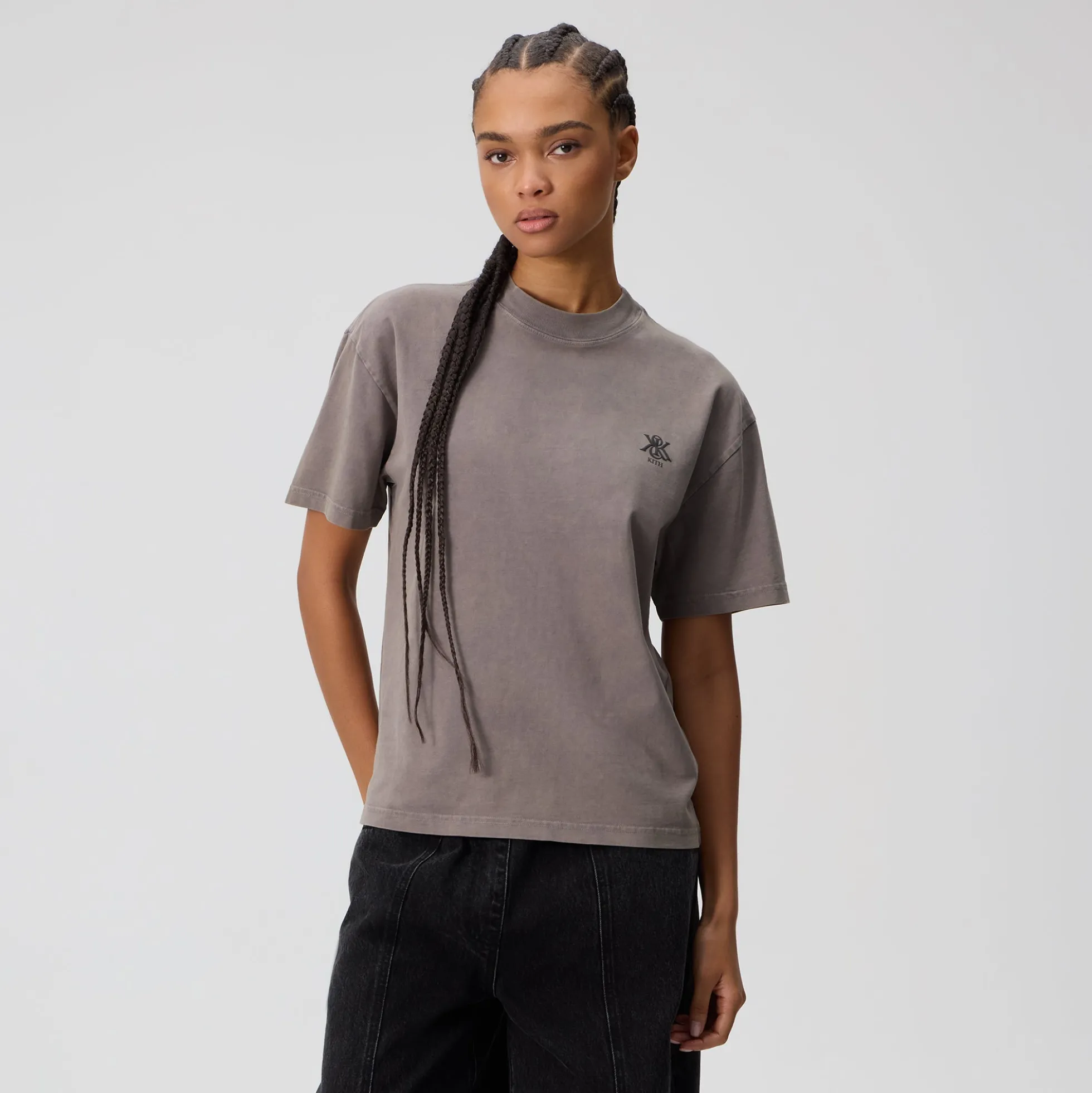 T-shirt Kith pour femme à col montant en daim vintage