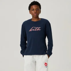 T-shirt à manches longues Kith Kids avec logo signature