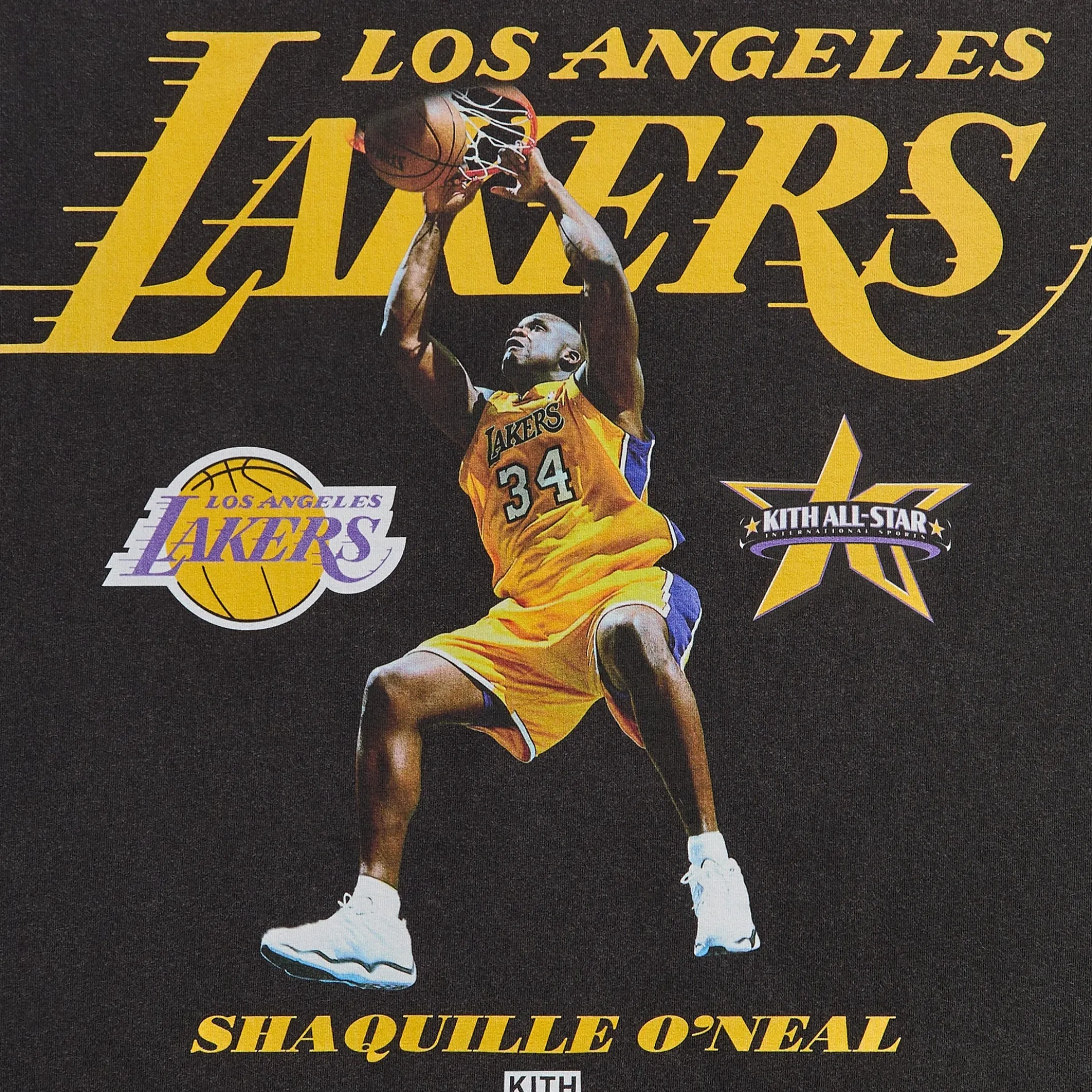 T-shirt vintage Kith pour Shaquille O'Neal, star des Los Angeles Lakers (NBA)