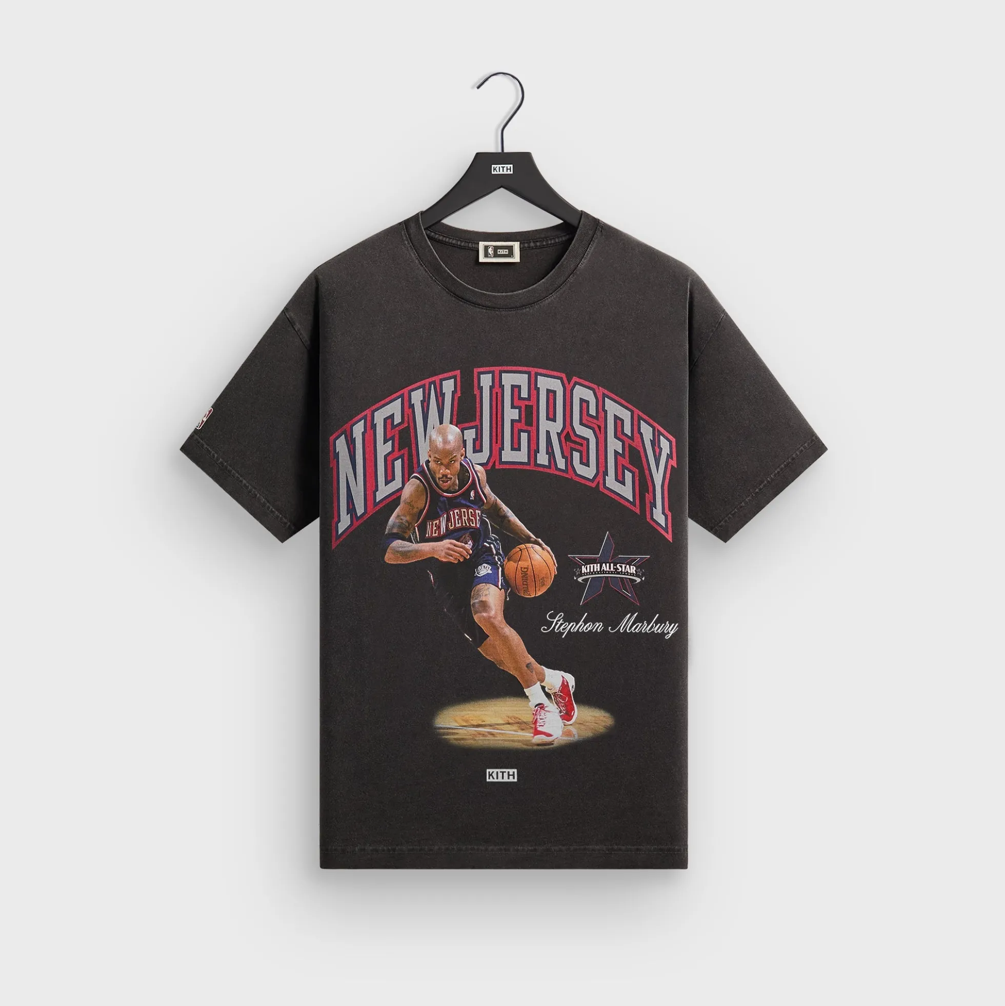 T-shirt vintage Kith pour Stephon Marbury, joueur vedette des New Jersey Nets (NBA)