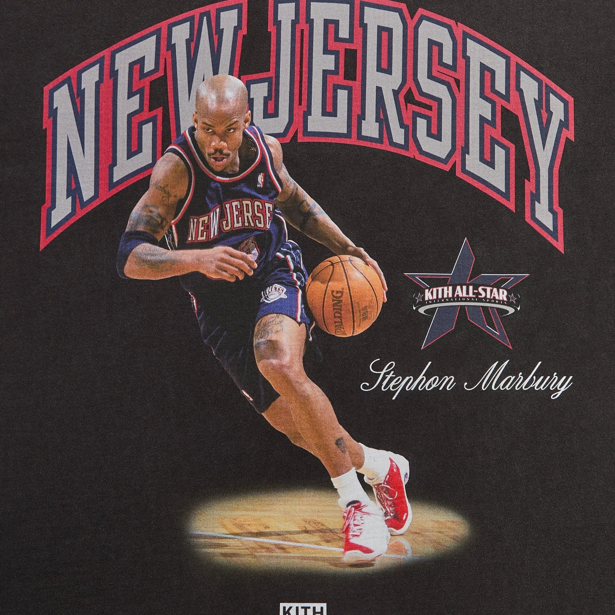 T-shirt vintage Kith pour Stephon Marbury, joueur vedette des New Jersey Nets (NBA)