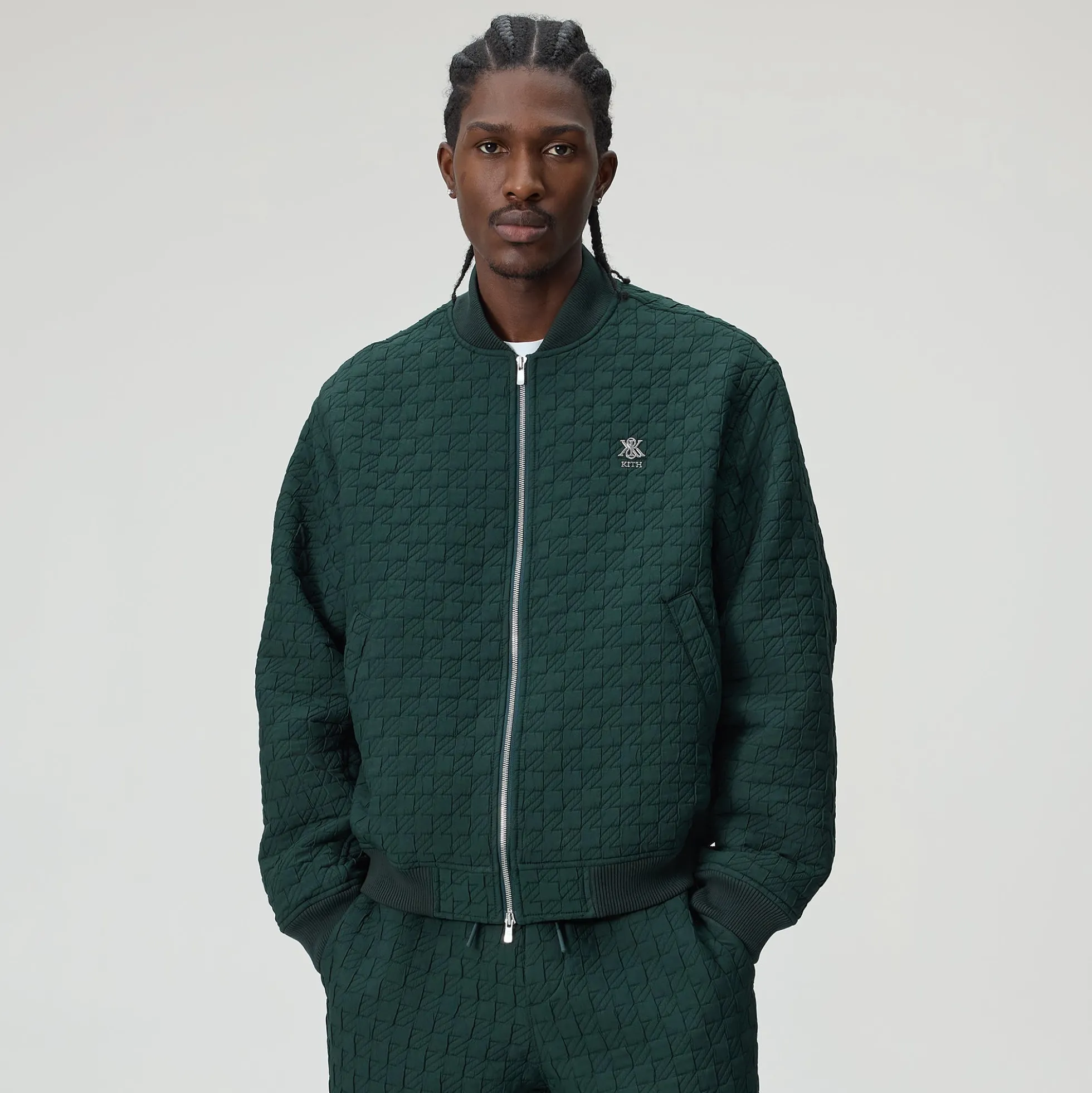 Veste bomber matelassée à carreaux Kith Check Avery