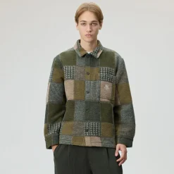 Veste de coach en laine patchwork Kith