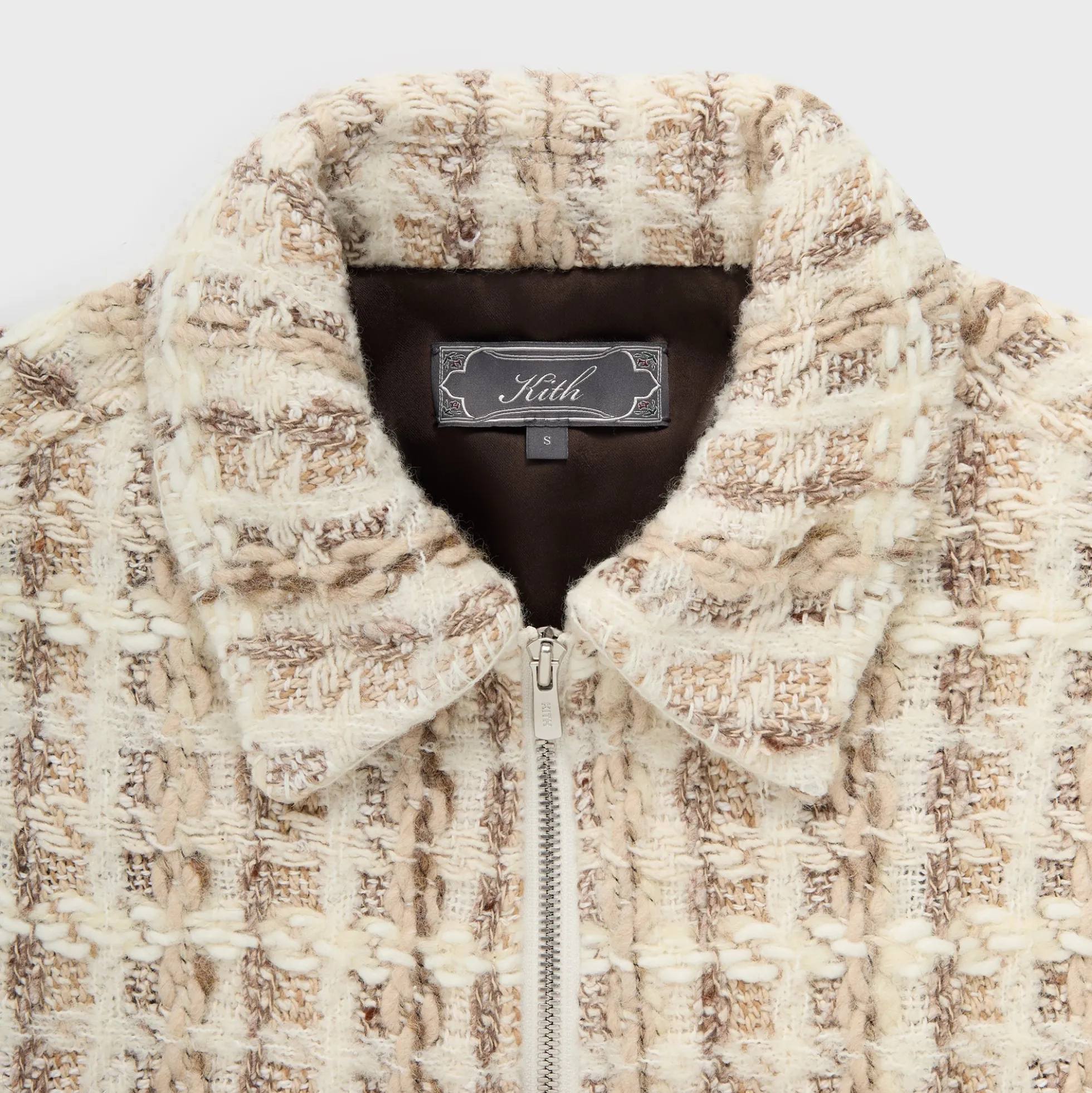 Veste de coach en tweed à carreaux Kith