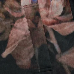 Veste en taffetas de laine et polyester à imprimé chardon