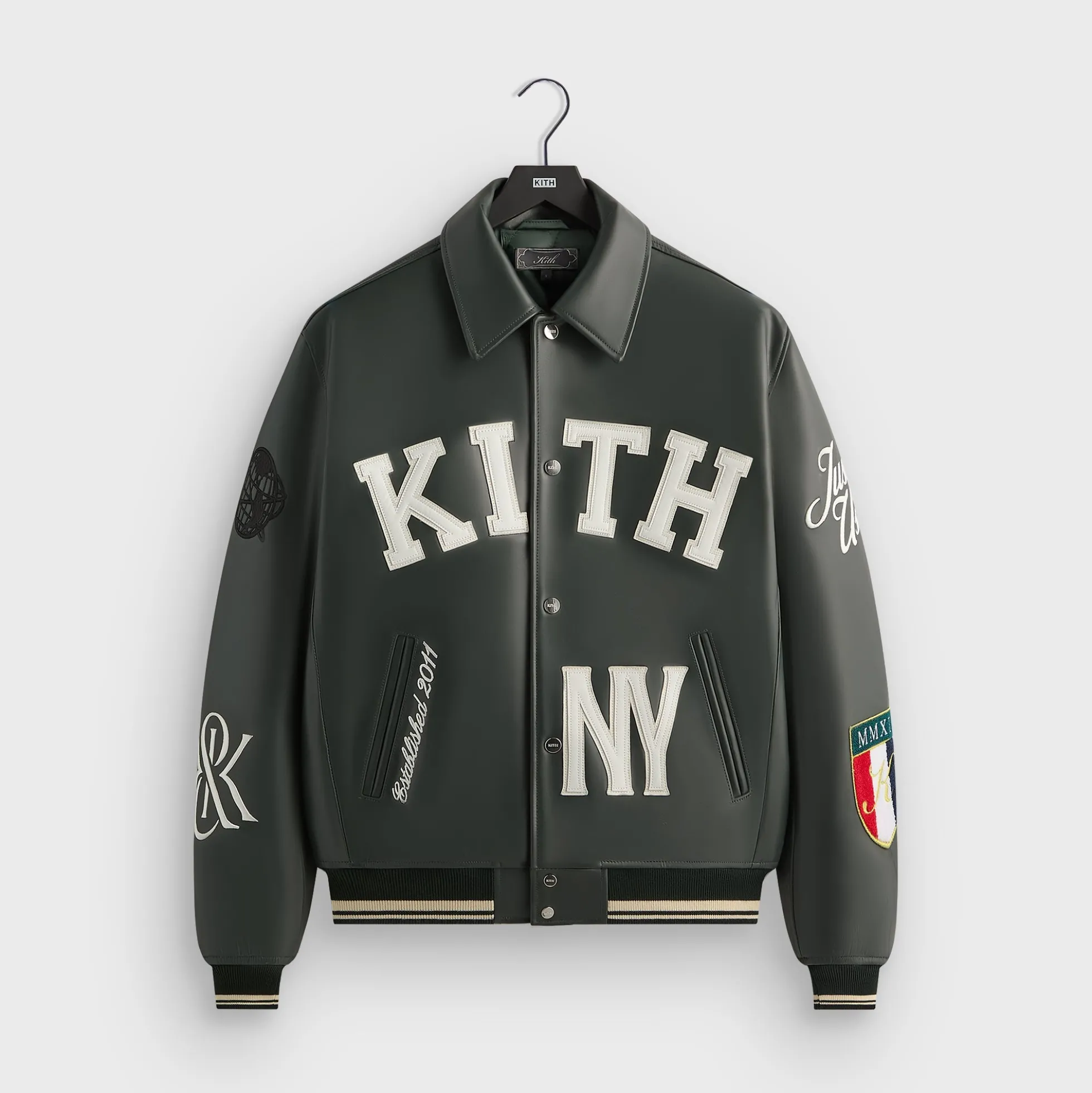 Veste universitaire en cuir Kith