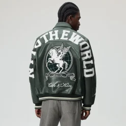 Veste universitaire en cuir Kith
