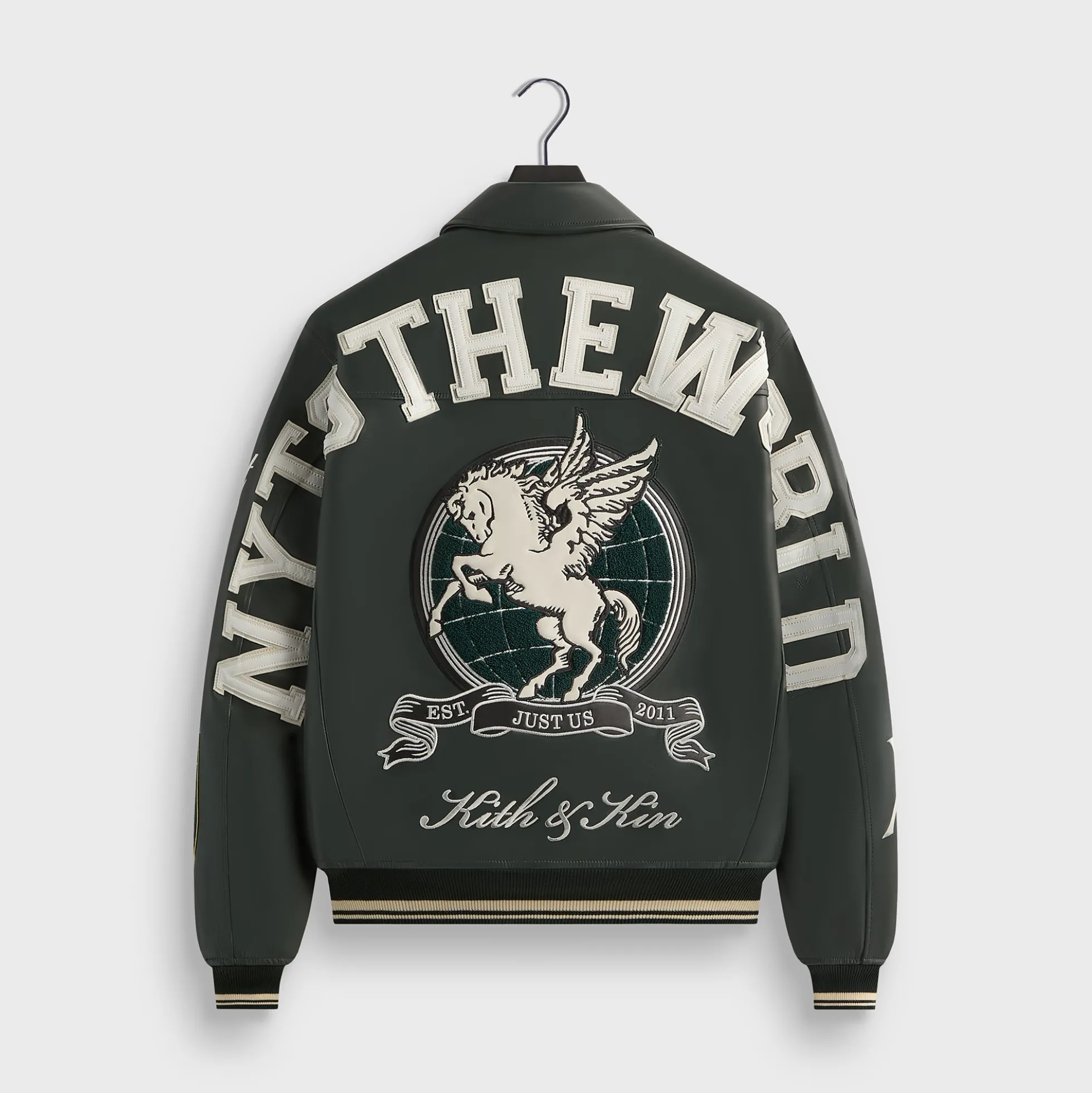 Veste universitaire en cuir Kith